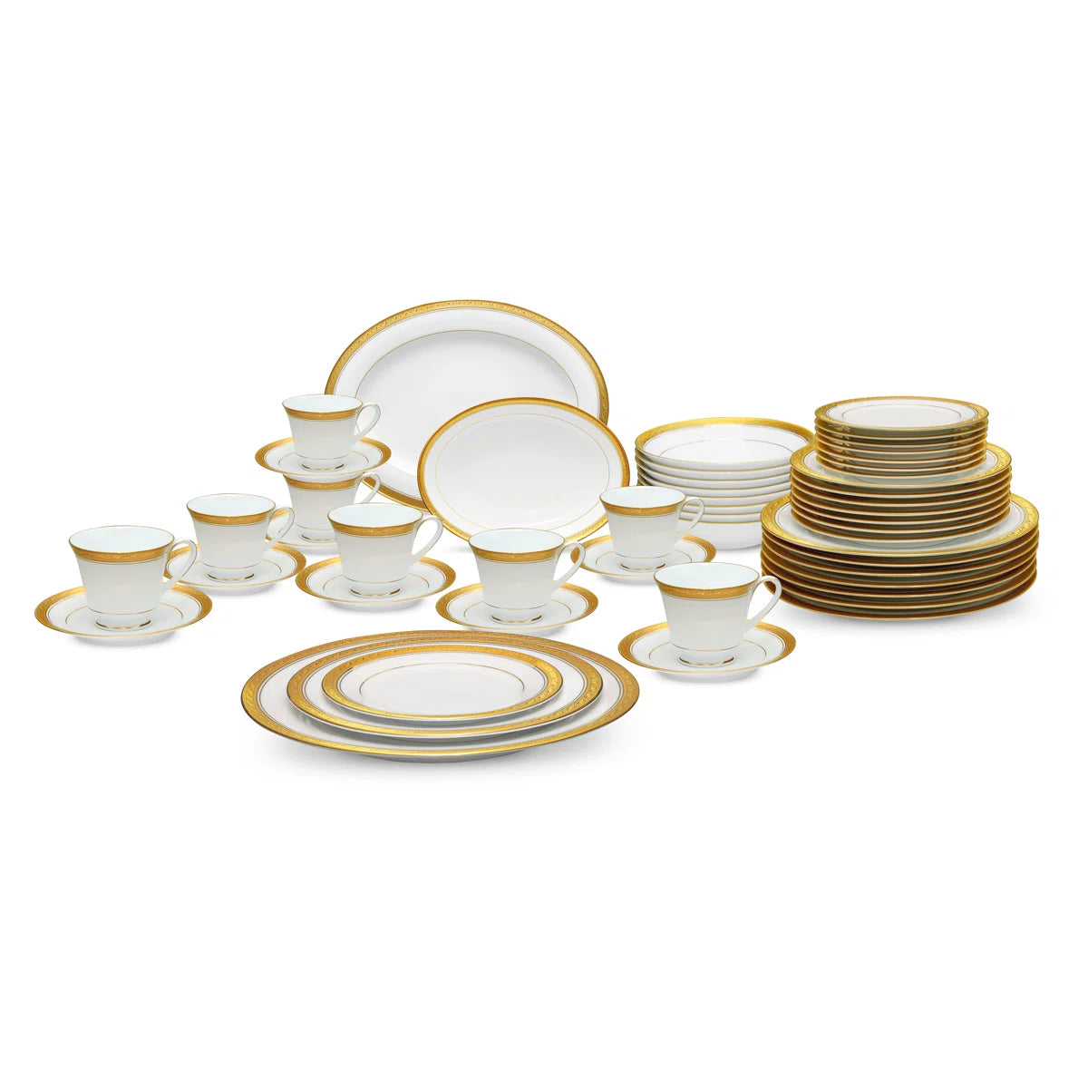 Crestwood 50-Piece Dinnerware Set, Service for 8