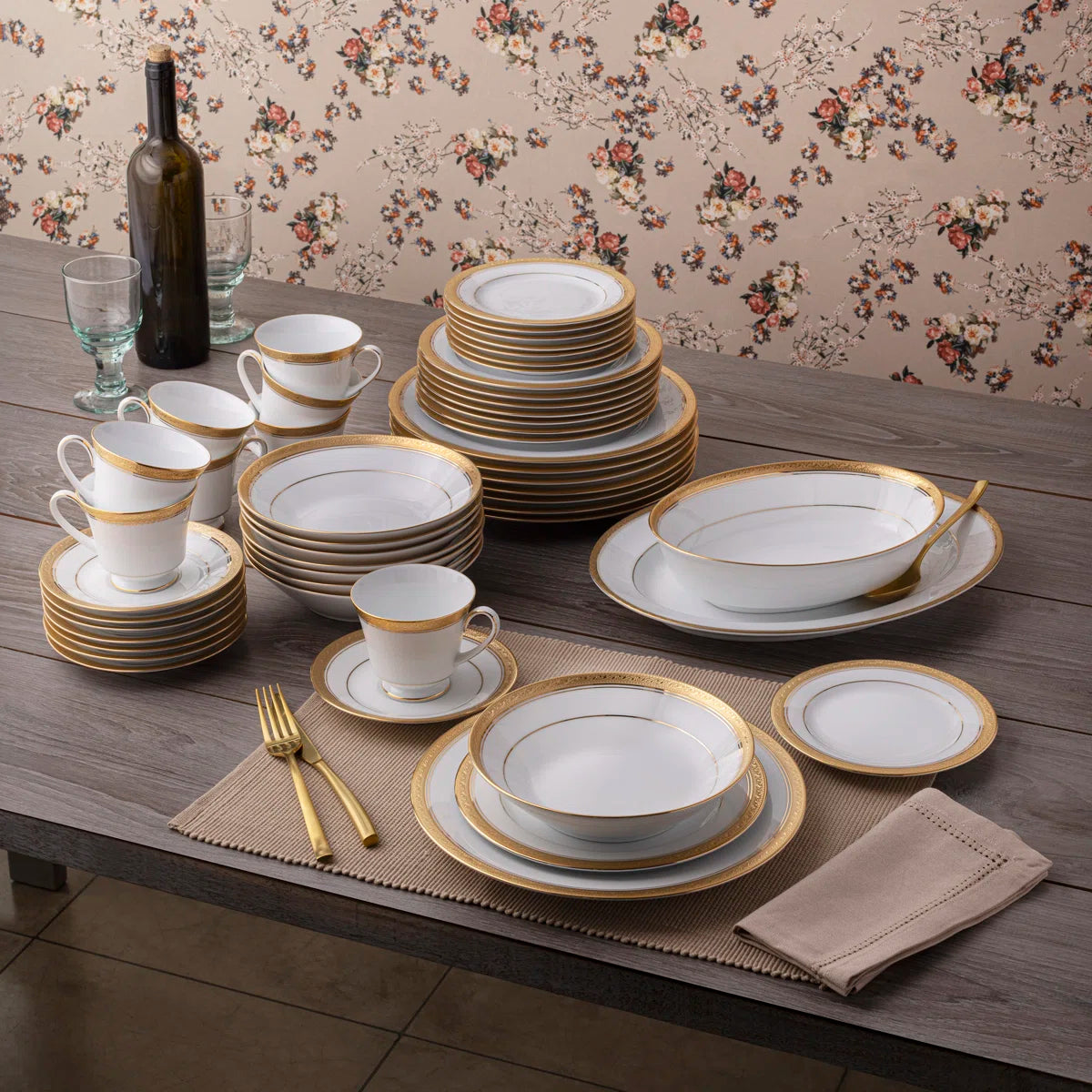 Crestwood 50-Piece Dinnerware Set, Service for 8