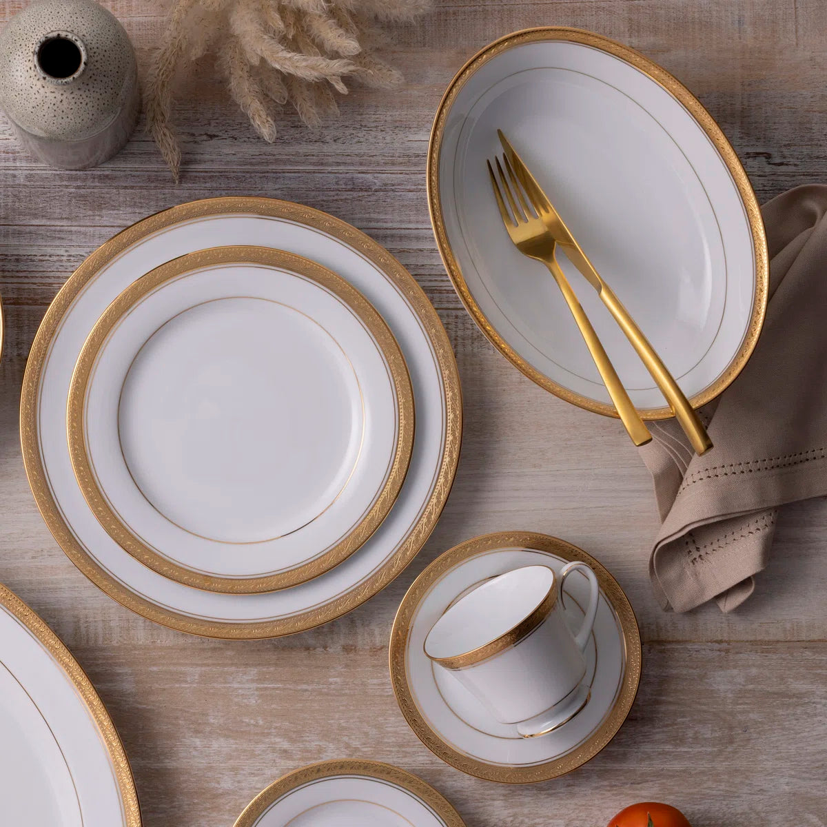 Crestwood 50-Piece Dinnerware Set, Service for 8